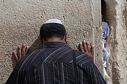 犹太,信徒,祈祷,神圣,哭墙,寺庙,老,耶路撒冷,以色列