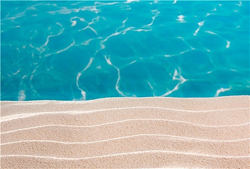 热带沙滩,白色,沙丘,沙子,蓝绿色海水