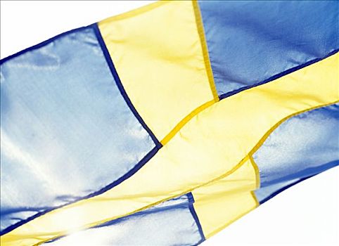 旗帜,瑞典,摇动,风