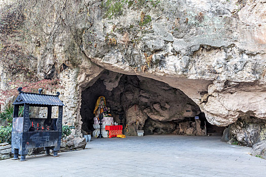 南京长江观音景区头台洞洞窟,摩崖石刻,菩萨造像