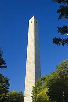 仰视,纪念建筑,自由之路,波士顿,马萨诸塞,美国
