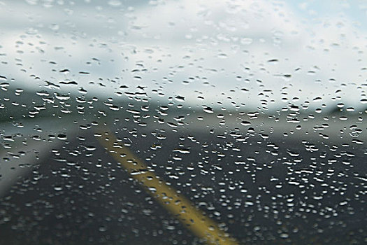 雨滴,挡风玻璃,汽车,都柏林,爱尔兰