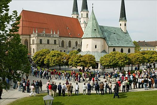 朝圣,环绕,小教堂,上巴伐利亚,巴伐利亚,德国,欧洲