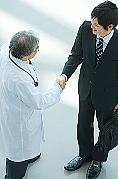 医生,握手,销售人员,药物