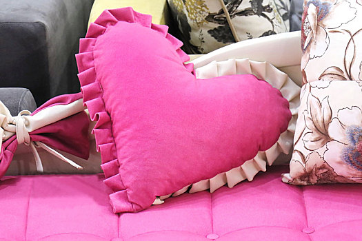 粉色,心形,枕头