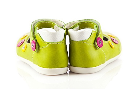 绿色,童鞋,鞋,隔绝,白色背景
