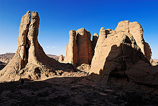 石头,排列,塔西里,阿哈加尔,塔曼拉塞特,阿尔及利亚,撒哈拉沙漠,北非