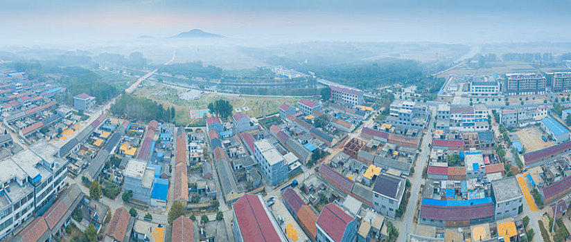 航拍江苏省连云港市赣榆区黑林镇乡村风景