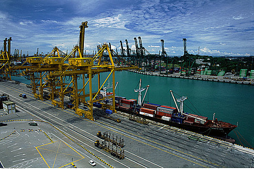 货箱,运输,设施,新加坡