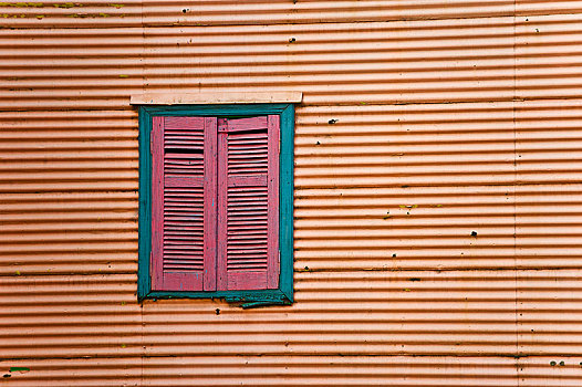 闭合,百叶窗,波纹板,建筑,布宜诺斯艾利斯,省,阿根廷,南美