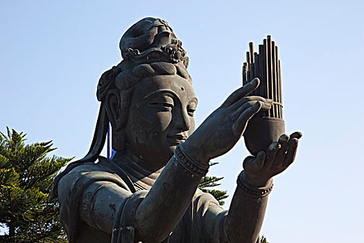 佛教,雕塑,寺院,大屿山,香港