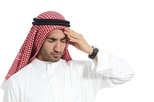 阿拉伯,酋长国,男人,头痛