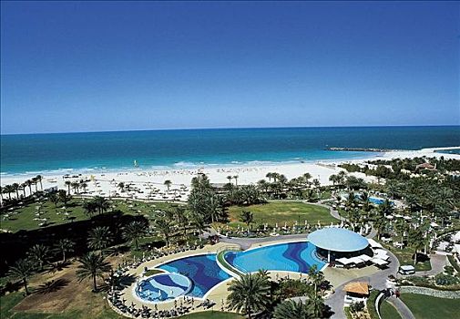 游泳池,酒店,海洋,海滩,夏天,假日,迪拜,阿联酋,阿拉伯半岛,中东