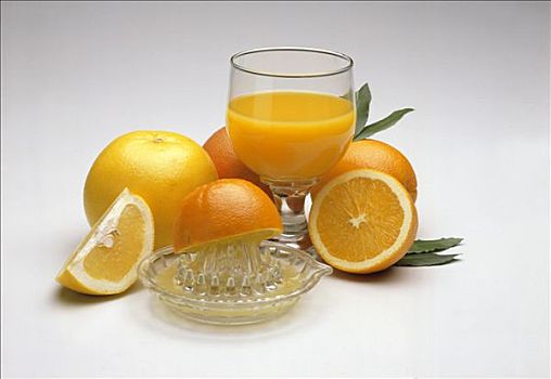 鲜榨,柑橘,果汁,水果