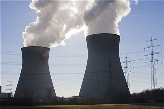 核电站,斯瓦比亚,巴伐利亚,德国,欧洲