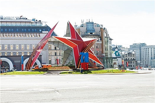 红色,星,广场,五月,莫斯科