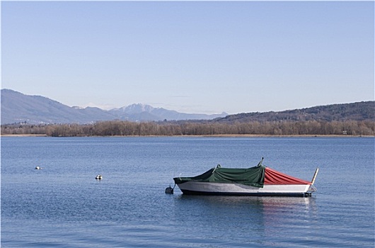 平和,冬景,马焦雷湖,意大利