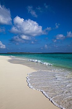 海滩,海岸线,海滨别墅,马尔代夫