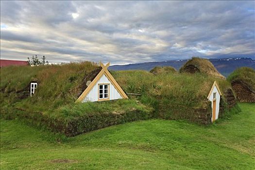 草皮,屋顶,农场,博物馆,冰岛