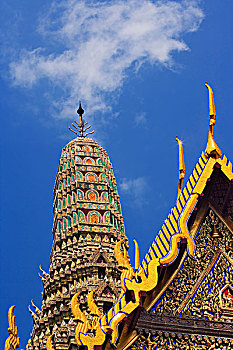 仰视,玉佛寺,曼谷,泰国