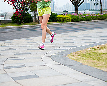 下部,跑,女人