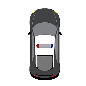 俯视,风景,隔绝,汽车,矢量,插画