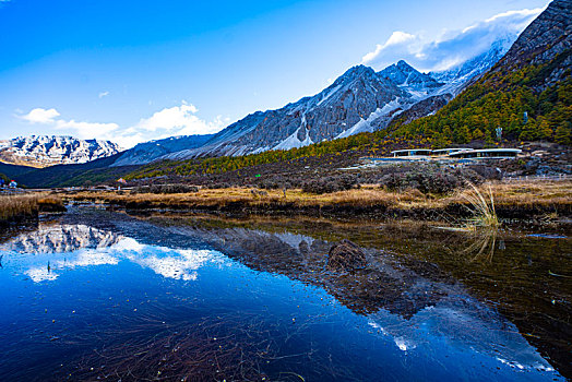 稻城亚丁秋色,秋季风光,高原雪山摄影,四川,甘孜州,秋天风景,自然风光摄影,仙乃日,央迈勇,夏诺多吉,三大神山,2020年1