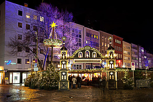 圣诞市场,历史名城,中心,科隆,莱茵兰,北莱茵-威斯特伐利亚,德国,欧洲
