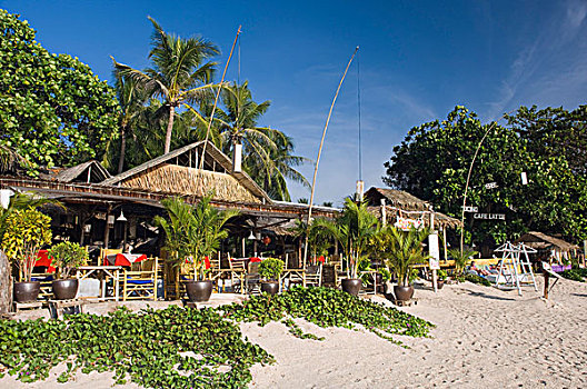 海滩,餐馆,长,岛屿,苏梅岛,甲米,泰国,亚洲