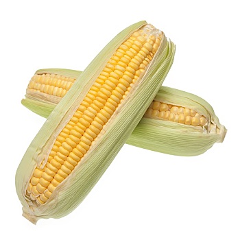 玉米,水滴,白色背景,背景