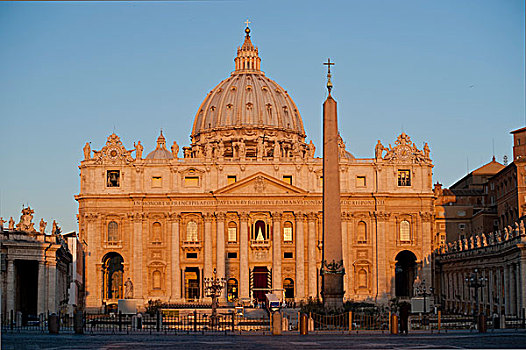 日出,建筑,圣徒,圣彼得大教堂,罗马