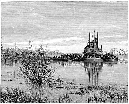 小船,红河,加拿大,19世纪,艺术家