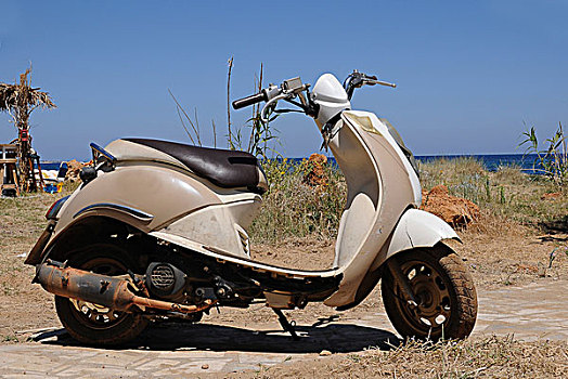 摩托车,克里特岛,希腊,欧洲