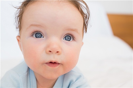 特写,可爱,婴儿,蓝眼睛