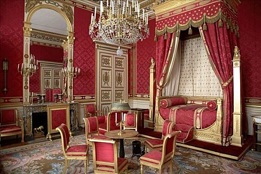 法国,城堡,皇宫,皇家,公寓,帝王,卧室