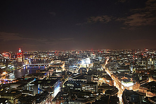 城市,伦敦,光亮,夜晚,英国,欧洲