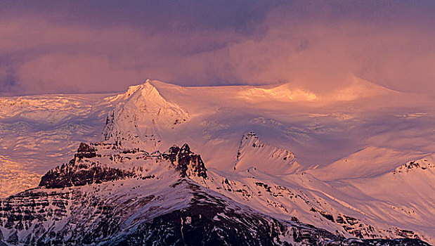 冰岛,风景,冰河,日落,年轻,画廊