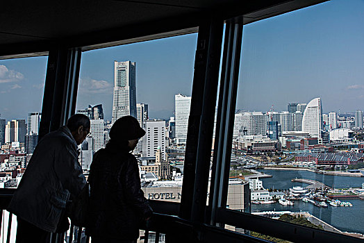 眺望台,海洋,塔,横滨,日本