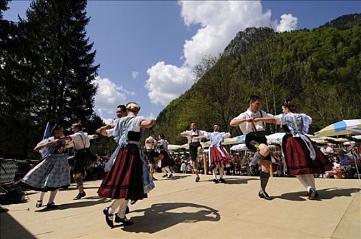 巴伐利亚,民俗,民族舞,德国,欧洲