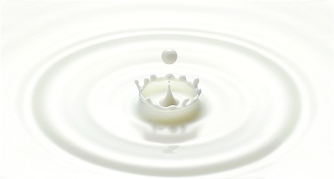 奶滴,白色,液体,液滴,波纹,波浪,溅,皇冠,形状