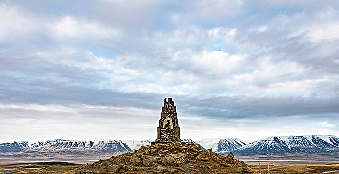 雕塑,雪山,风景,东方,冰岛,欧洲