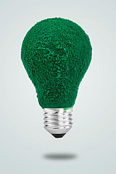 绿色的节能灯