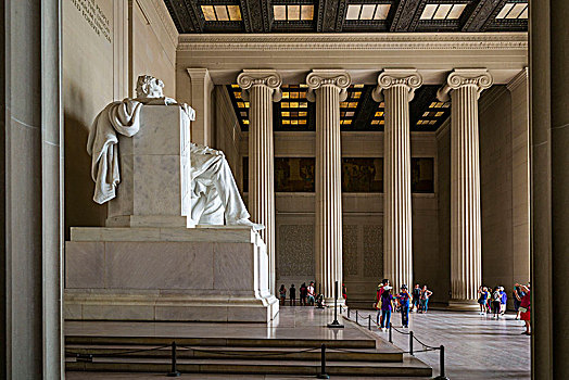 美国,华盛顿特区,华盛顿,林肯纪念堂,雕塑,亚伯拉罕-林肯