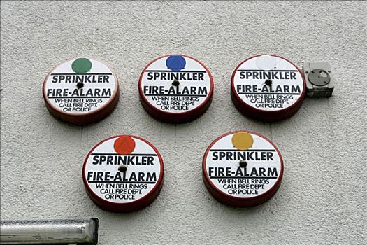 德国,柏林,火警,洒水器,写字楼