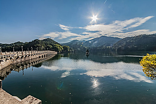 江西省九江市庐山风景区芦林湖自然景观