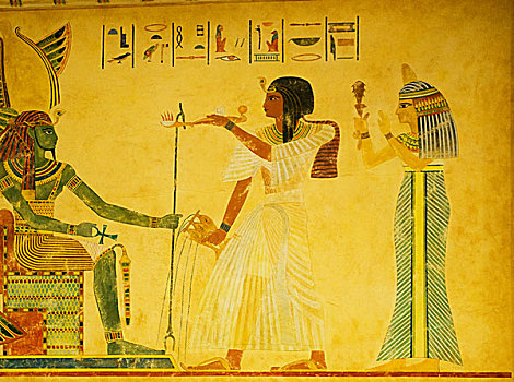 埃及,概念,绘画,墙壁