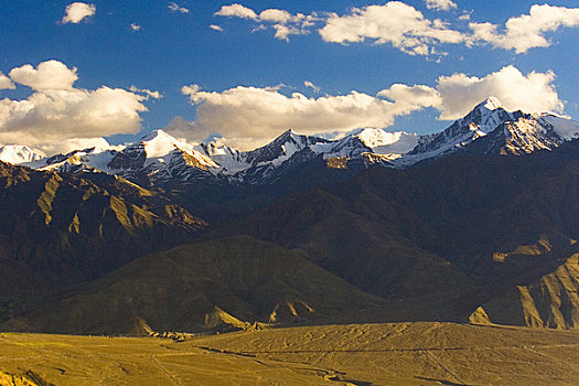 喜马拉雅山,山脉,后面,山谷,印度