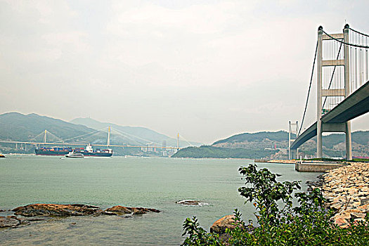 桥,公园,岛屿,香港
