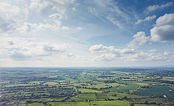 航拍,地点,俯视,曼彻斯特,兰开夏郡,英国