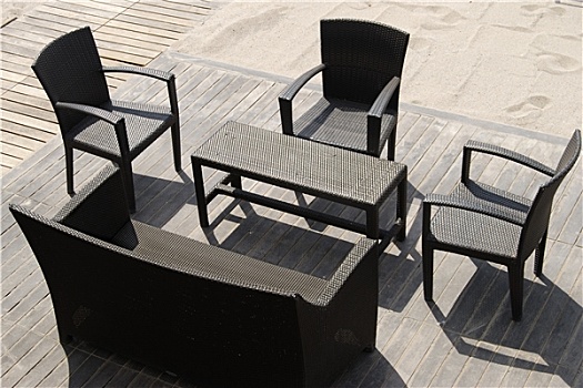 桌子,椅子,海滩,戛纳,法国